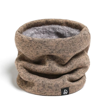 Unisex Solid Cashmere like Plush Winter Ring Scarf Women Men Knitted Full Face Mask Snood Neck Scarves Bufanda Thick Muffler New