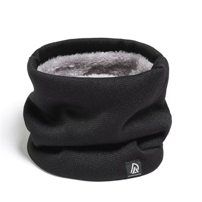 Unisex Solid Cashmere like Plush Winter Ring Scarf Women Men Knitted Full Face Mask Snood Neck Scarves Bufanda Thick Muffler New